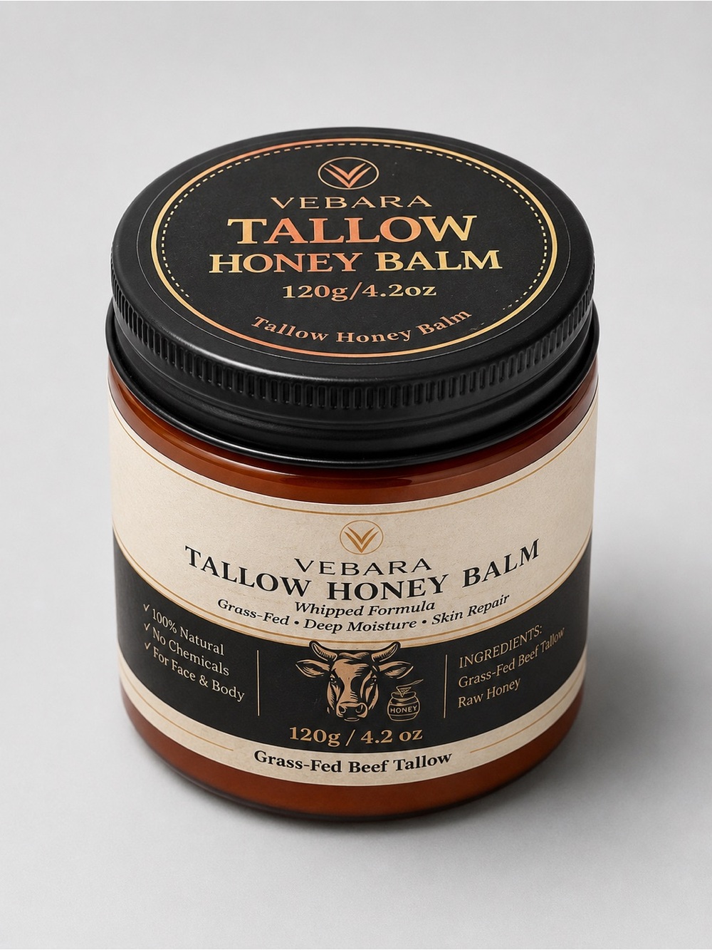 Tallow Honey Balm Moisturizer - Whipped Cream 120g / 4.2oz